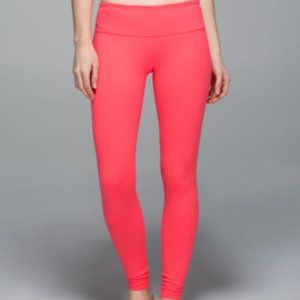 lululemon wunder under legging electric coral